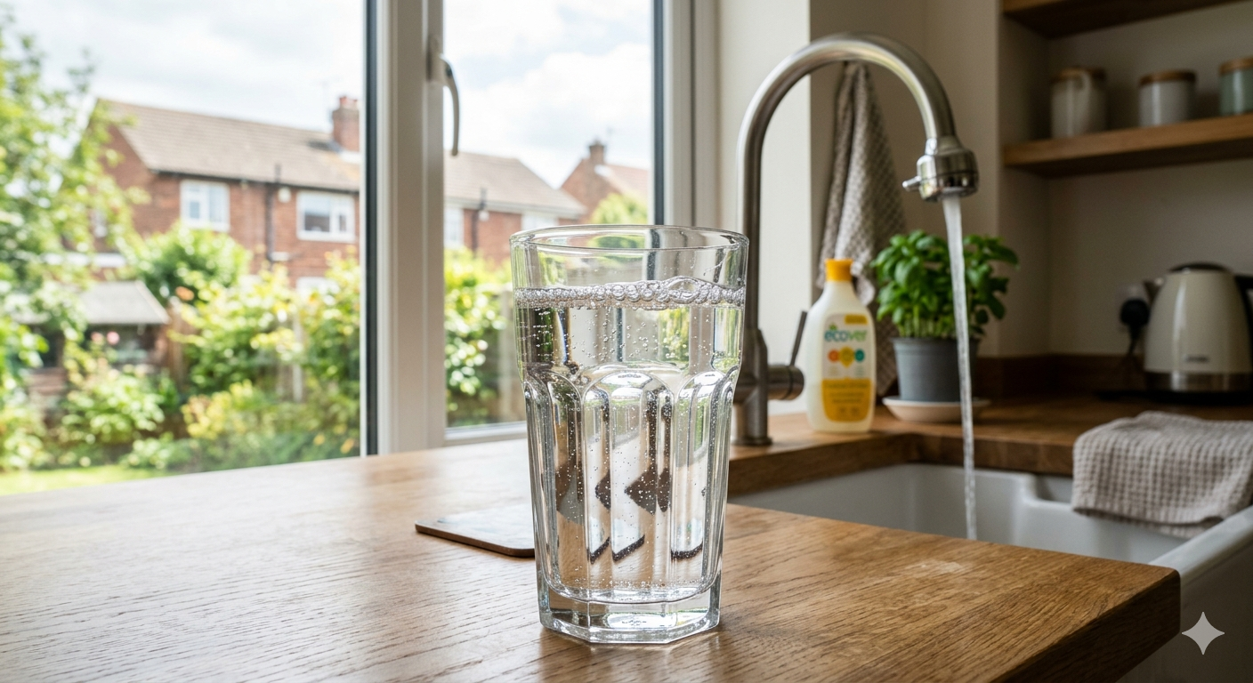 Actual image of a tap water in uk