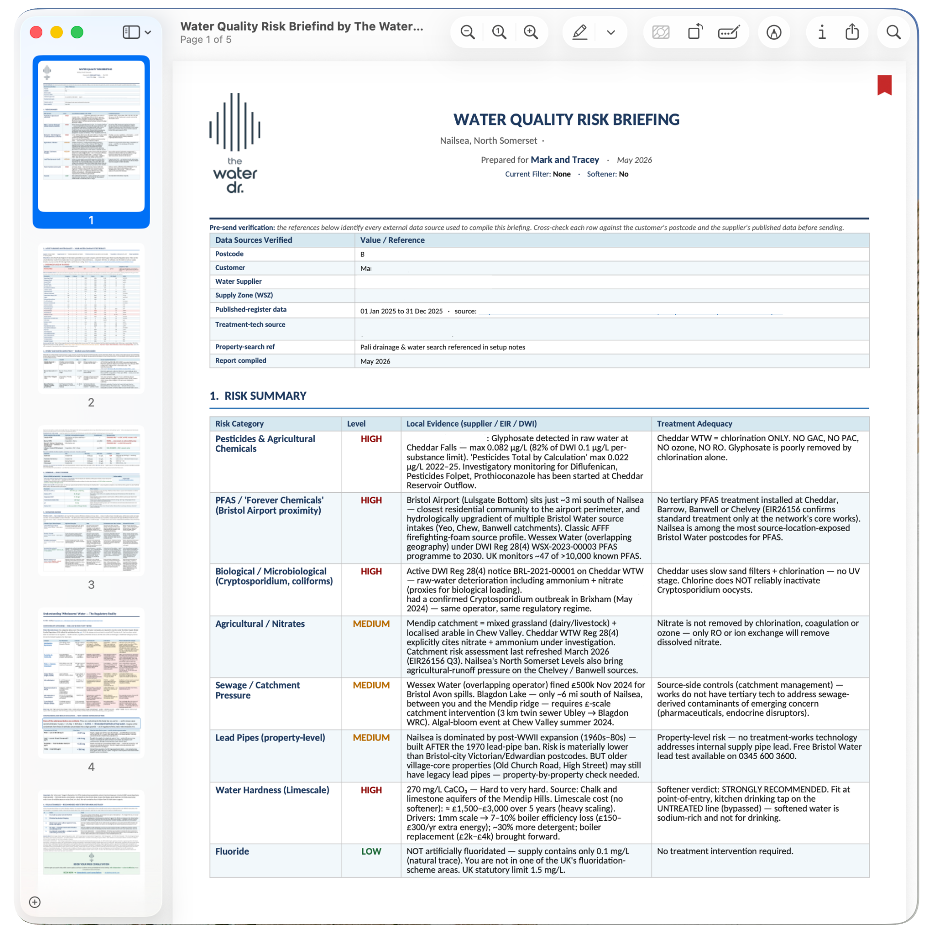 Water Report CTA 1
